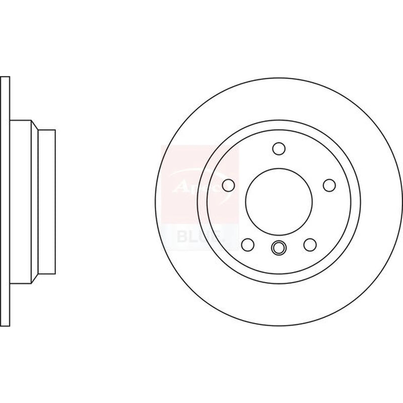 Apec 2 x Solid Rear Brake Discs SDK6148