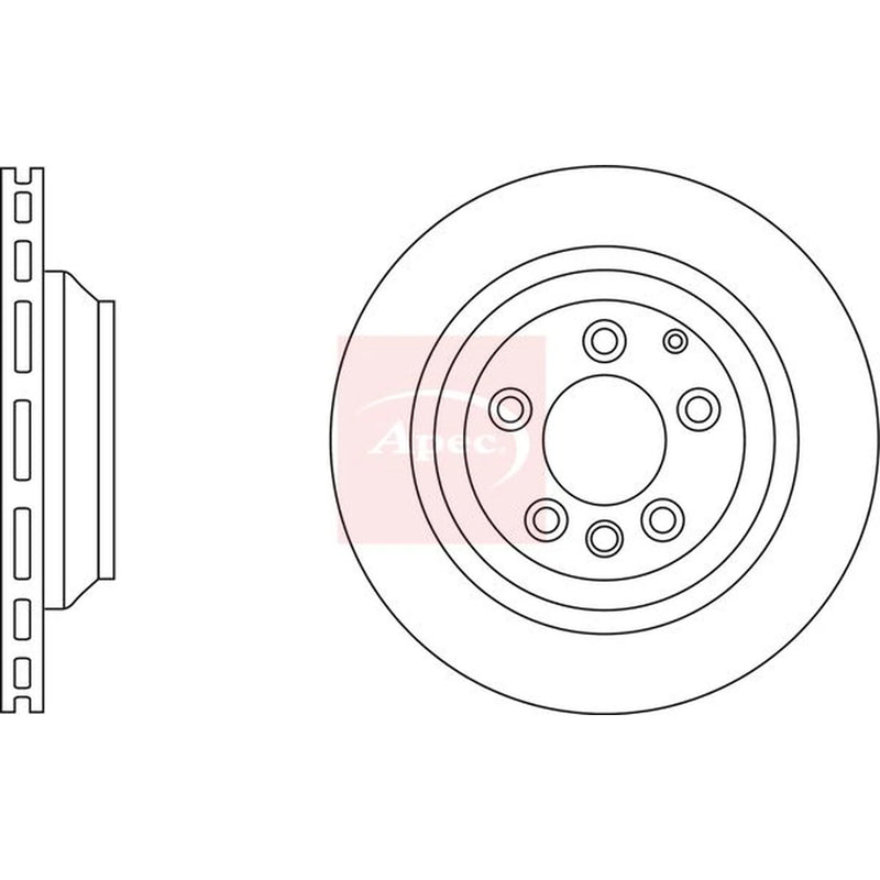 Apec 2 x Vented Rear Brake Discs DSK2475