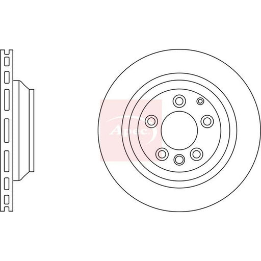 Apec 2 x Vented Rear Brake Discs DSK2475