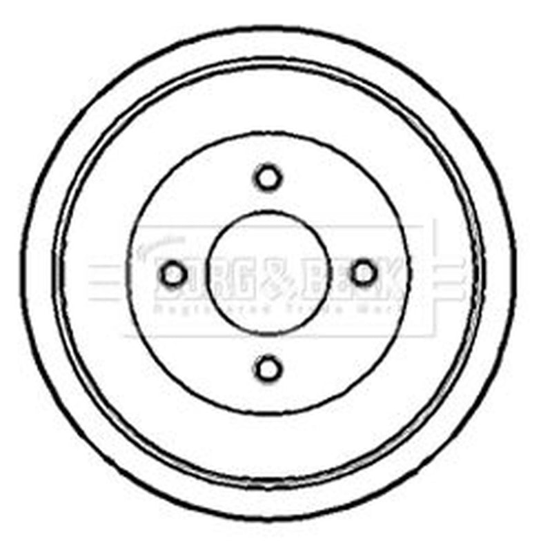 Borg & Beck Brake Drum Assembly Rear BBR7133