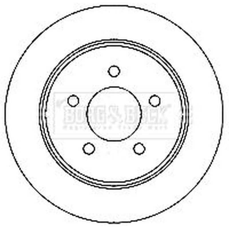 Borg & Beck 2 x Solid Rear Brake Discs BBD4734