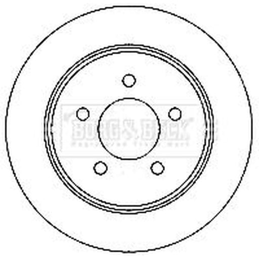 Borg & Beck 2 x Solid Rear Brake Discs BBD4734