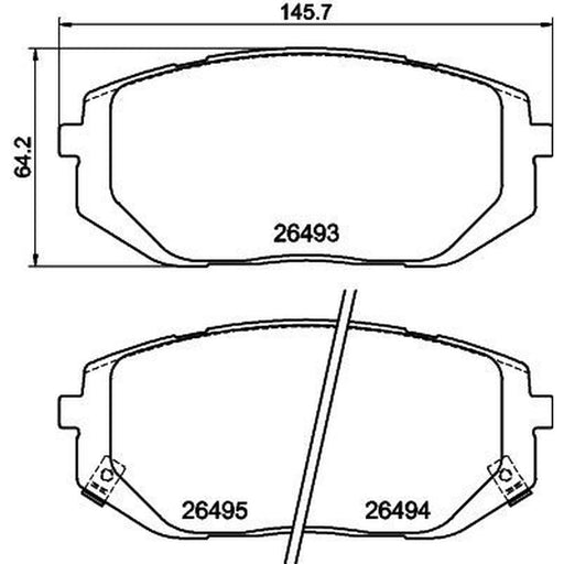 Mintex Front Brake Pad Set MDB3493