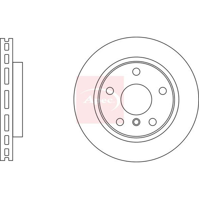Apec 2 x Vented Front Brake Discs DSK3145