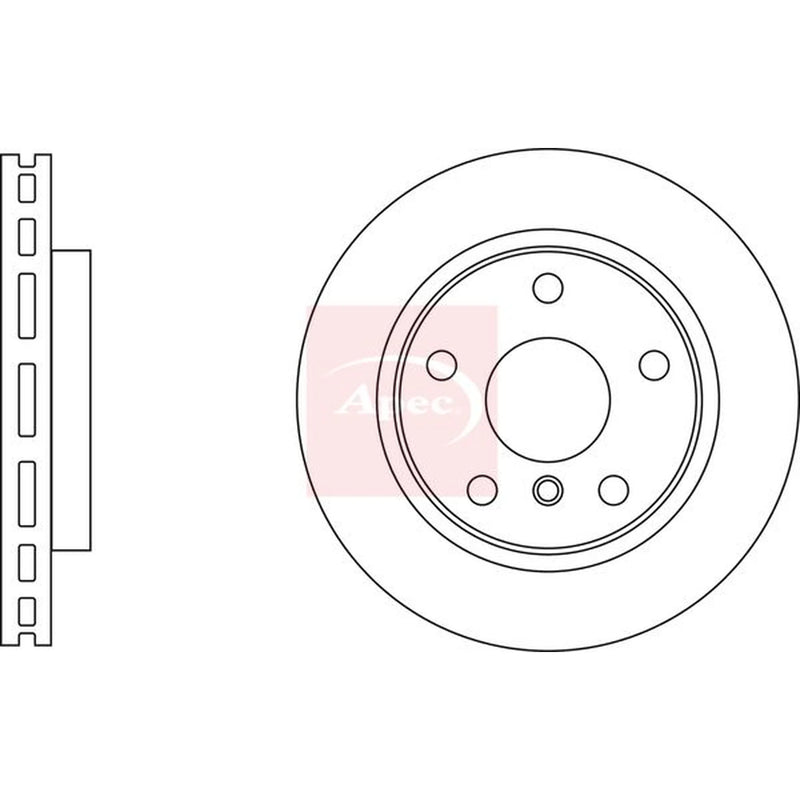 Apec 2 x Vented Front Brake Discs DSK3145