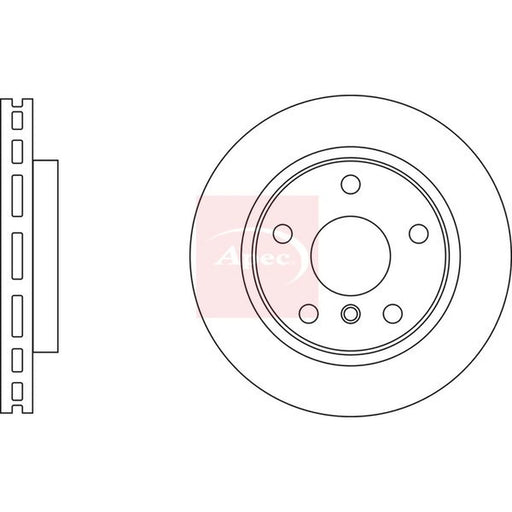 Apec 2 x Vented Front Brake Discs DSK3145