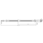 Juratek Brake Hydraulic Hose Line Rear Left JBH1638L