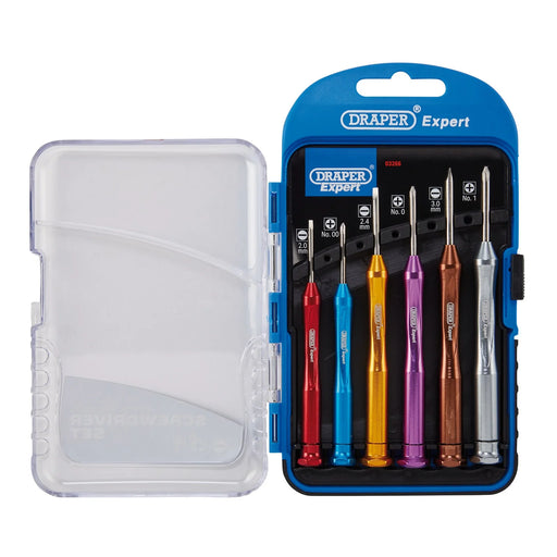 Draper Expert Precision Screwdriver Set, 6 Piece, Chrome Vanadium Steel