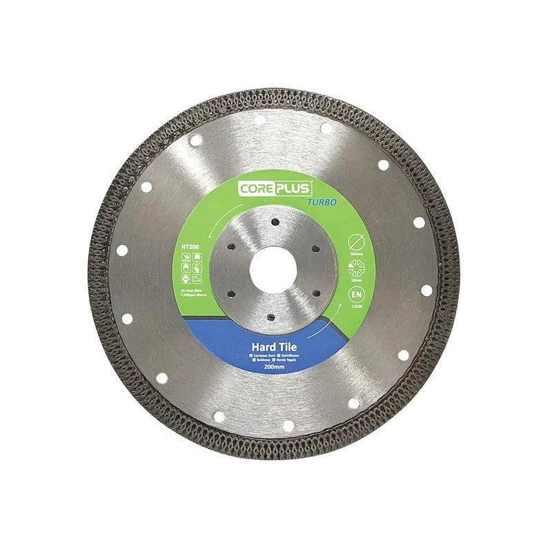 CorePlus HT200 Hard Tile Turbo Diamond Blade 200mm - CORDBHT200