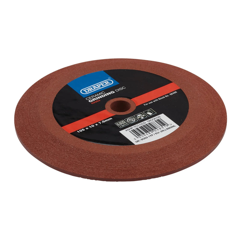 Draper Ceramic Grinding Disc 105 x 10 x 7.5mm