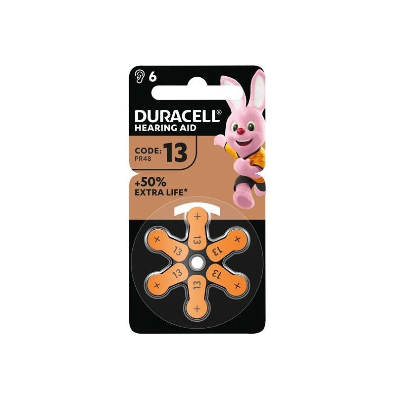 Duracell Hearing Aid Batteries (6 Pack) 13-312