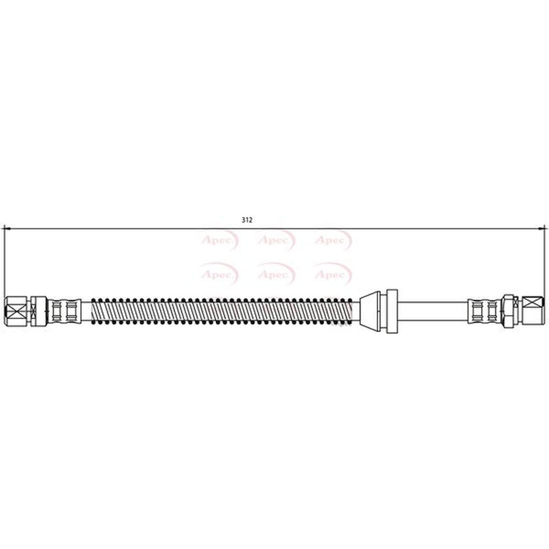 Apec Brake Hydraulic Hose Line Rear Right HOS3813