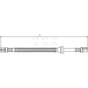 Apec Brake Hydraulic Hose Line Rear Right HOS3813