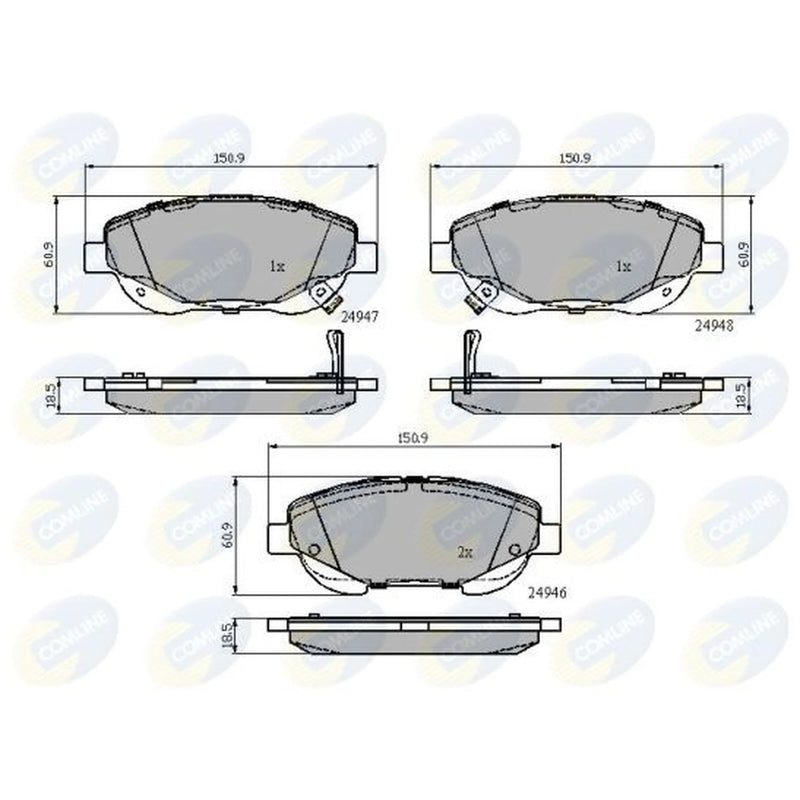 Comline 4 x Front Brake Pad Set CBP32119
