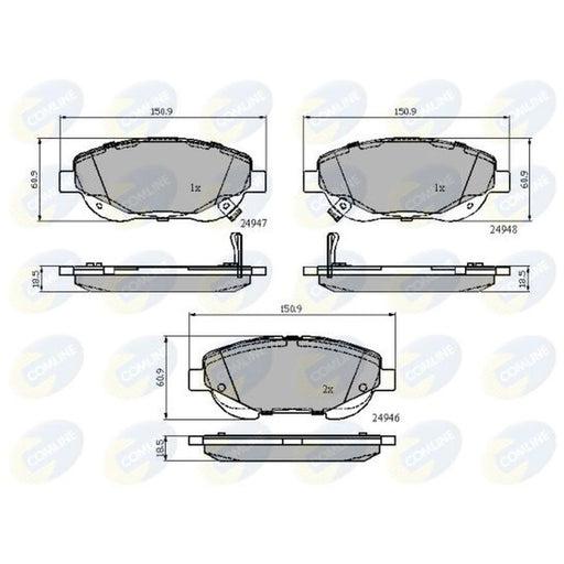 Comline 4 x Front Brake Pad Set CBP32119