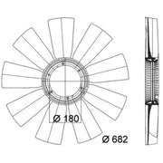 Mahle Radiator Cooling Fan Blade CFW 47 000P