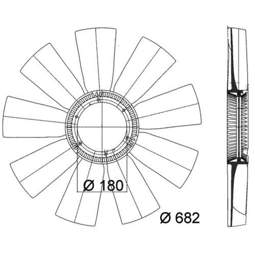 Mahle Radiator Cooling Fan Blade CFW 47 000P