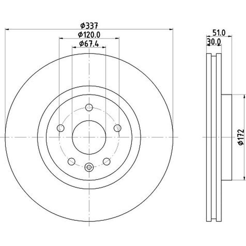 DON 2 x Front Brake Discs PCD15671