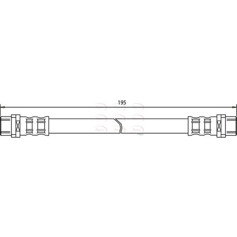 Apec Brake Hydraulic Hose Line Rear HOS3171