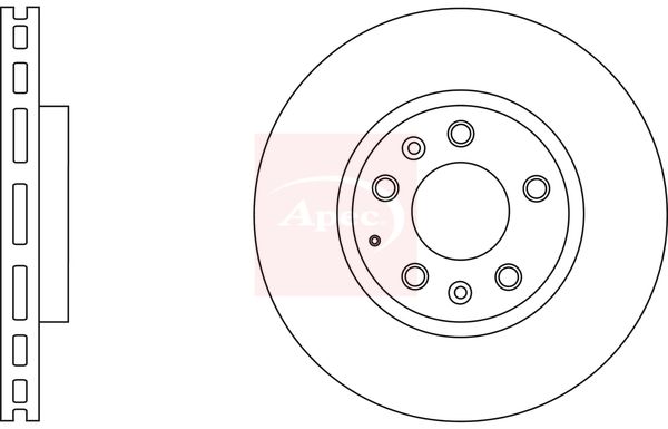 Apec 2 x Brake Disc Set Vented