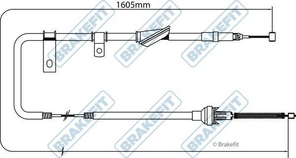 Apec Handbrake Cable Right Rear fits Land Rover Freelander I Soft Top 2000-2006