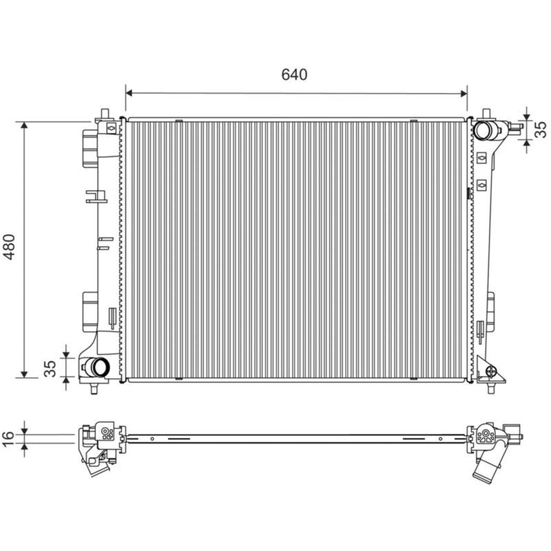 Valeo Engine Radiator 701444