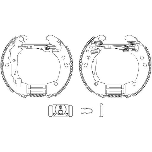 Mintex Brake Shoe Set Axle Kit MSP235
