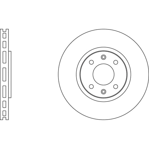 Apec Brake Disc Front Fits Citroen Berlingo C3 C4 C5 Ds3 Ds4 Ds5 Xsara Ds Opel C Apec  - Town Parts