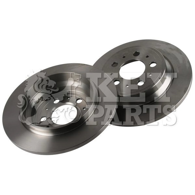 Key Parts 2 x Solid Rear Brake Discs KBD4216