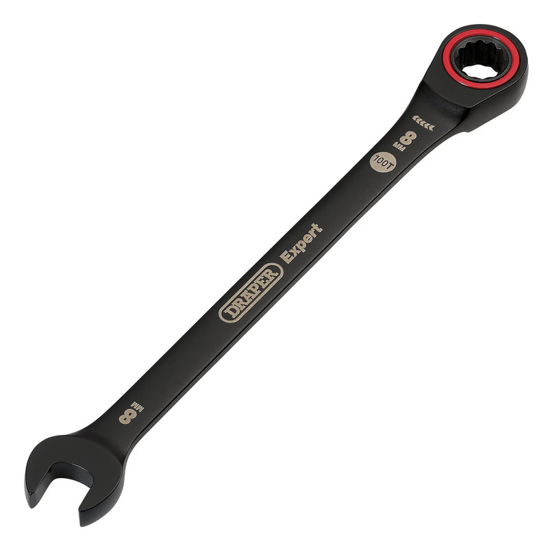 Draper Expert HI-TORQ® Metric Ratchet Combination Spanner, Black