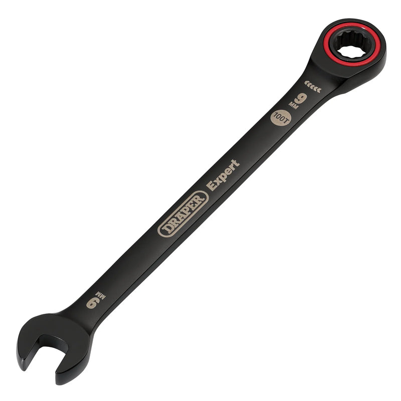 Draper Expert HI-TORQ® Metric Ratchet Combination Spanner, Black