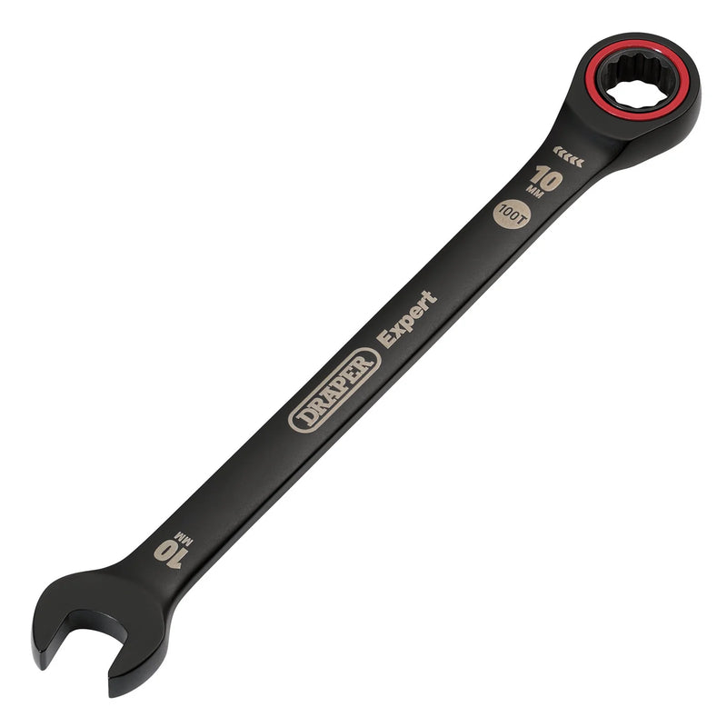 Draper Expert HI-TORQ® Metric Ratchet Combination Spanner, Black