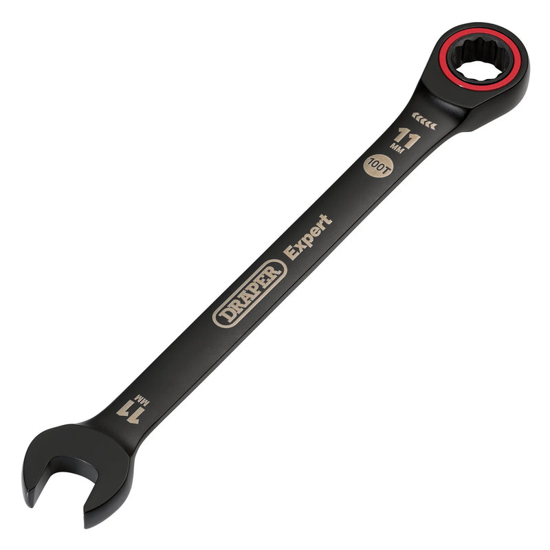 Draper Expert HI-TORQ® Metric Ratchet Combination Spanner, Black