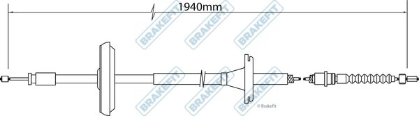 Apec Handbrake Cable Left Rear fits Saab 9-3 2002-2015 1.8 1.9 2.0 2.2 2.8