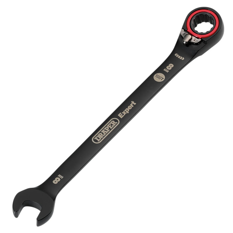 Draper Expert Metric Reversible Ratchet Combination Spanner - Black