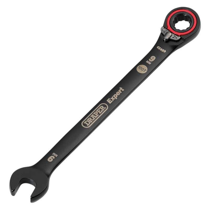 Draper Expert Metric Reversible Ratchet Combination Spanner - Black