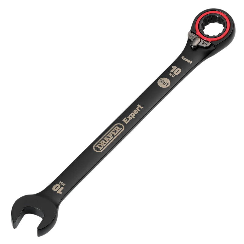 Draper Expert Metric Reversible Ratchet Combination Spanner - Black