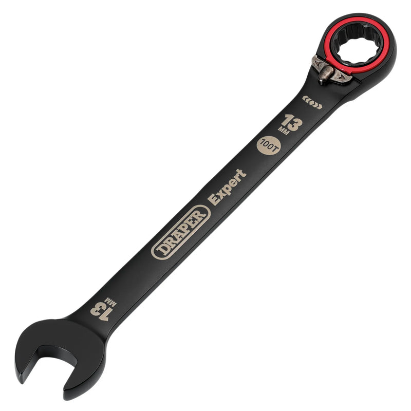 Draper Expert Metric Reversible Ratchet Combination Spanner - Black