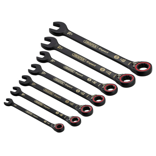 Draper Expert Metric Reversible Ratchet Spanner Set 7 Piece
