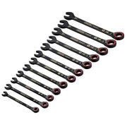 Draper Expert HI-TORQ® Metric Reversible Ratchet Spanner Set 12 Piece