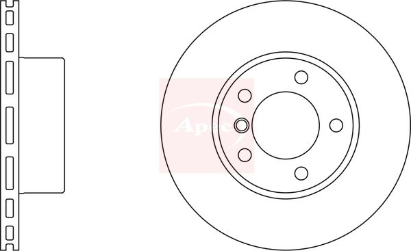 Apec 2 x Brake Disc Set Vented