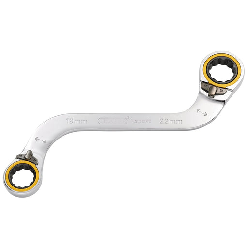 Draper Expert Double Ring Ratchet S-Shape Spanner 19x22mm