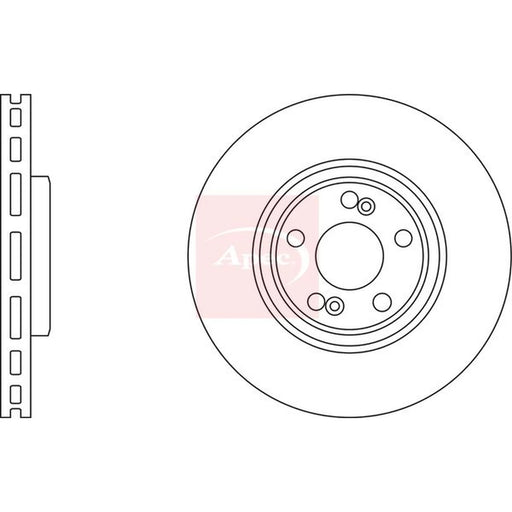 Apec 2 x Vented Front Brake Discs DSK2590