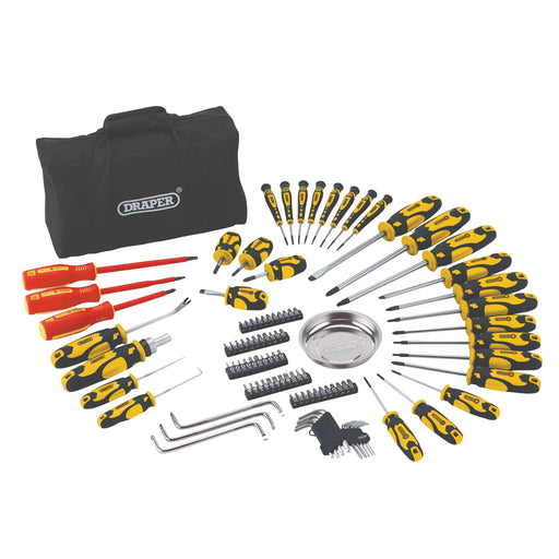Draper Screwdriver and Bit Set 100 Piece with Soft Storage Bag