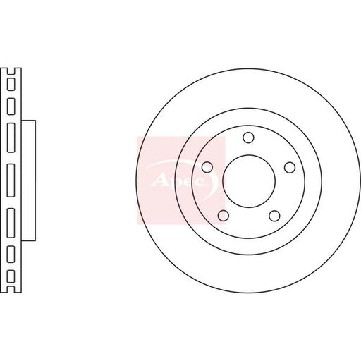 Apec 2 x Vented Front Brake Discs DSK2638