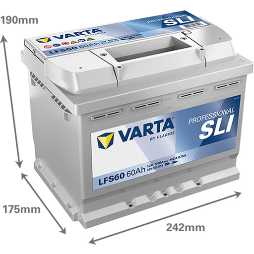 Varta Battery 12V 60Ah 540A 930060054K312