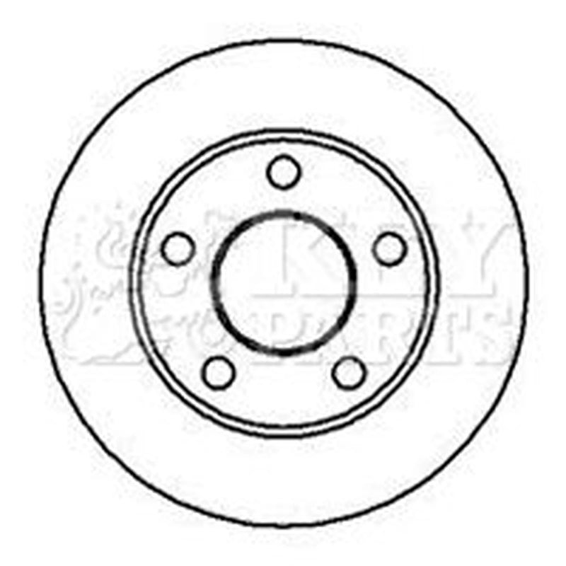 Key Parts 2 x Solid Rear Brake Discs KBD4949