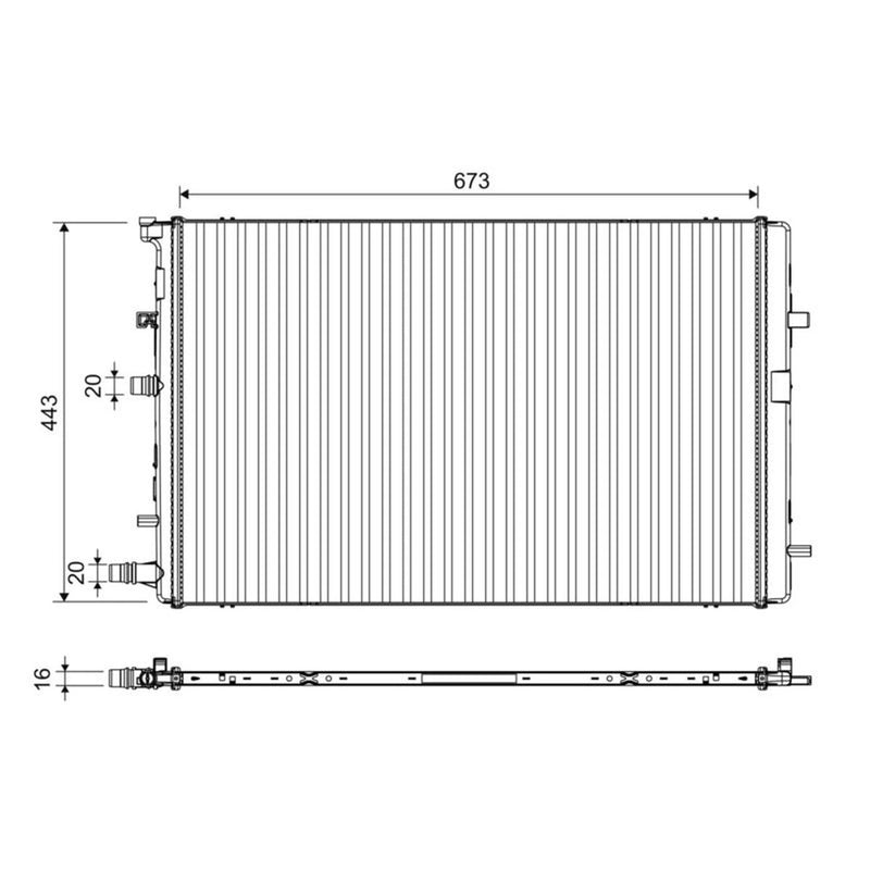 Valeo Engine Radiator 701395