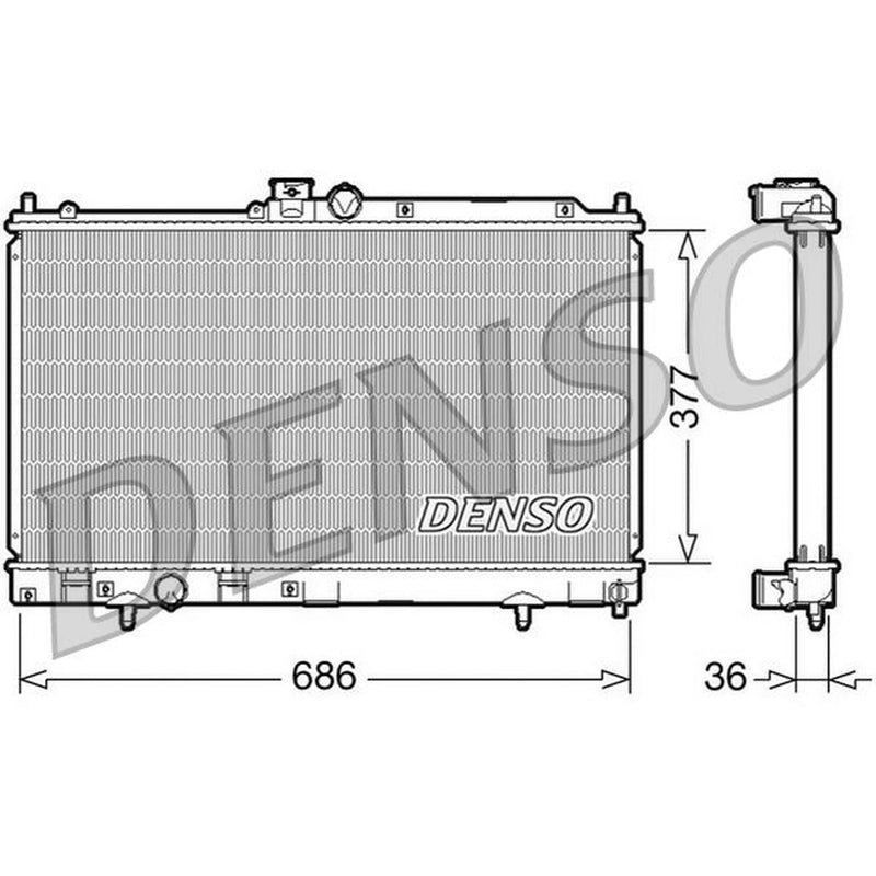 Denso Engine Radiator DRM45022