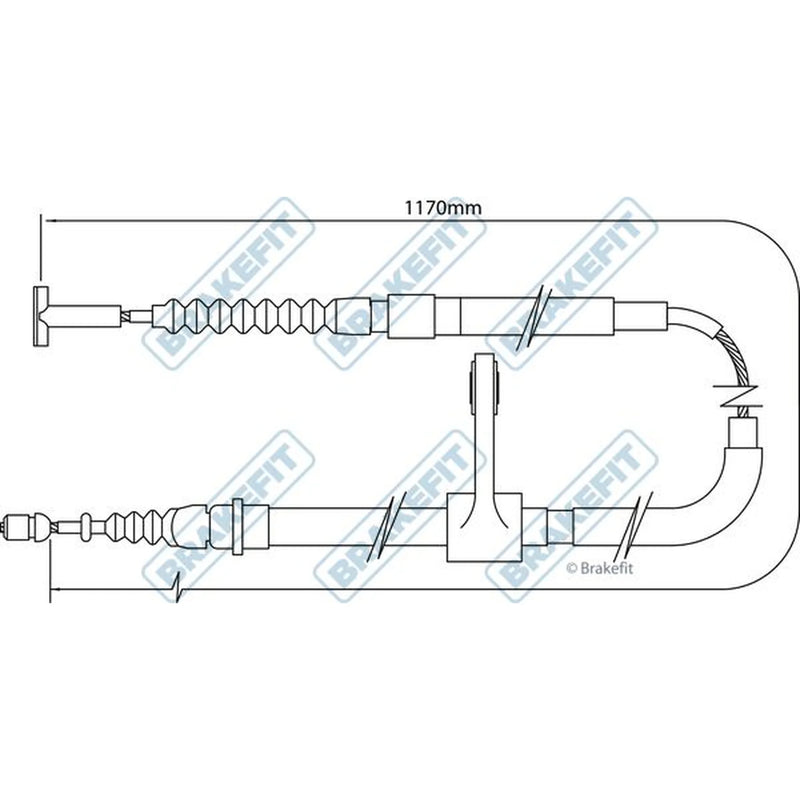 Apec Handbrake Cable Right Rear BBC3006